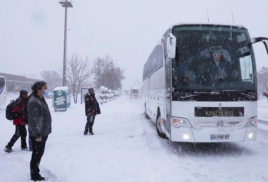 Aksaray’da yoğun kar yağışı 