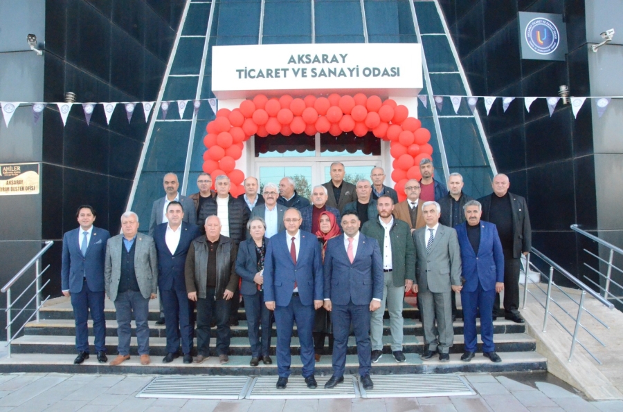 Aksaray MHP il başkanlığı Atso yeni başkanı Koçaş,a hayırlı olsun ziyareti 