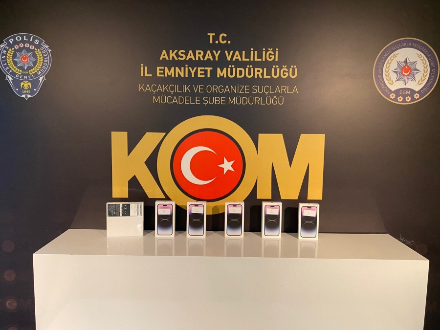 Piyasa değeri 600 bin Türk lirası değerinde  gümrük kaçağı telefon yakalandı 
