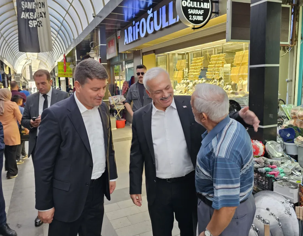 Başkan Dinçer ve Vali Kumbuzoğlu’ndan Kapalı Çarşı Esnafına Ziyaret