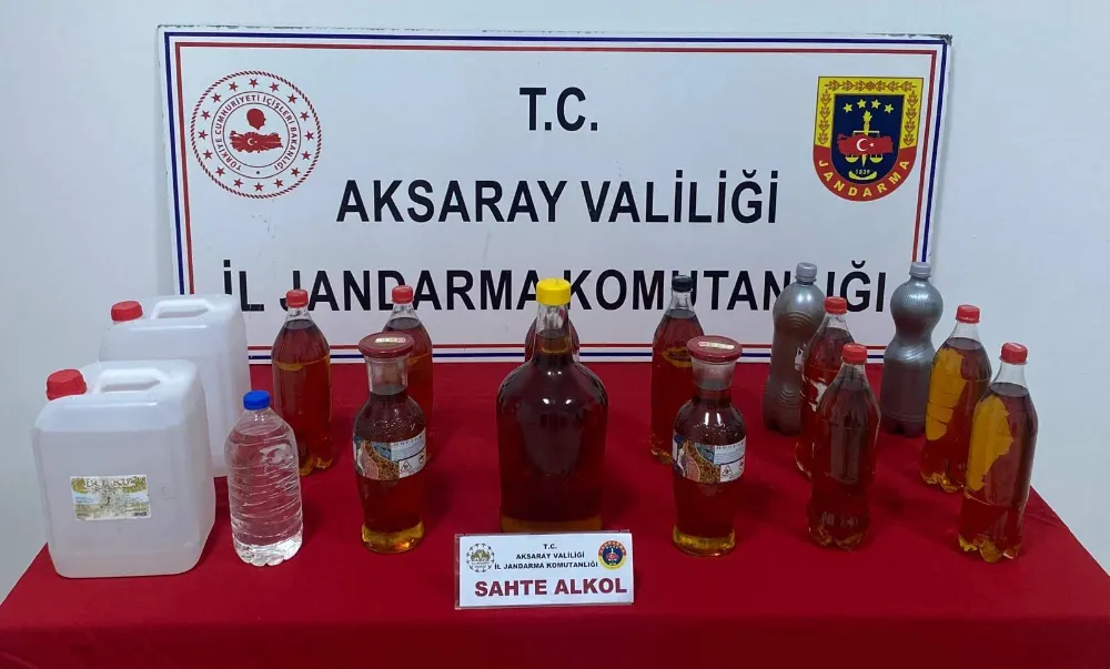 Aksaray’da Sahte Alkol Operasyonu 21 Litre Kaçak Alkol Ele Geçirildi