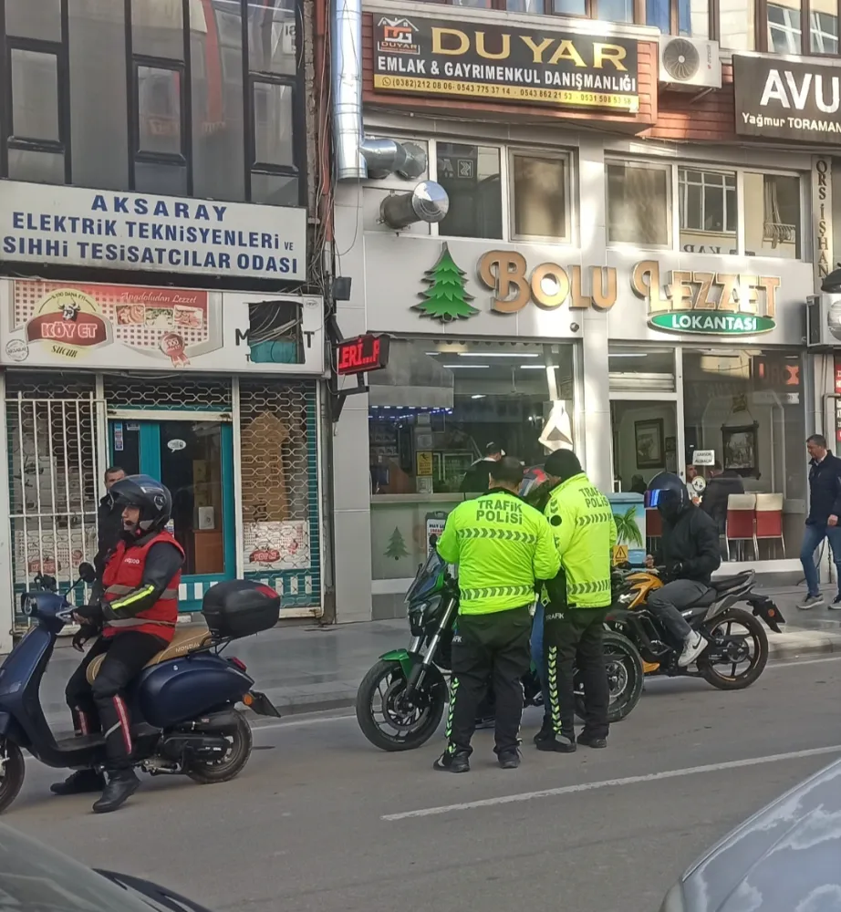 Aksaray’da Motosiklet Sürücüleri Denetim Altında