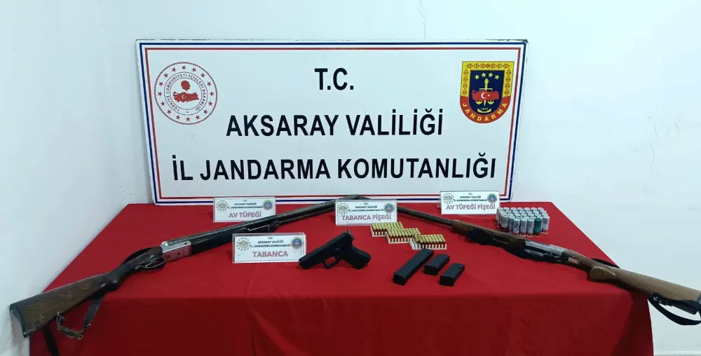 Aksaray İl Jandarma Komutanlığınca, ruhsatsız silah bulunduran, Genel Güvenliği