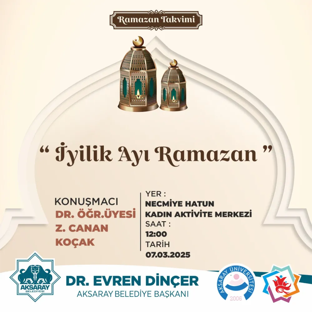 AKSARAY BELEDİYESİ’NDEN RAMAZAN AYINA ÖZEL ETKİNLİKLER