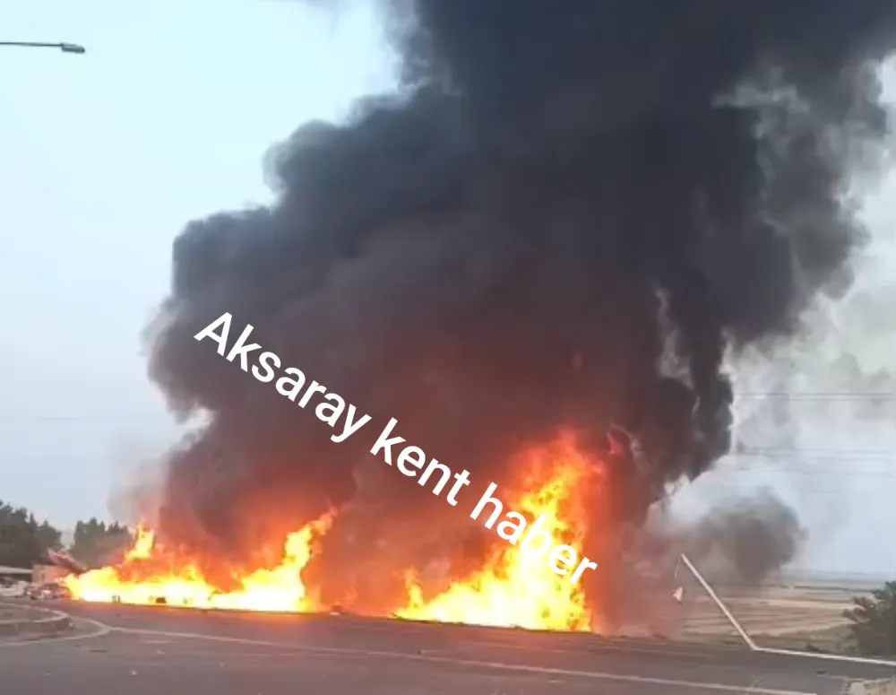 Aksaray’da TIR Şarampole Uçtu, Alev Topuna Döndü