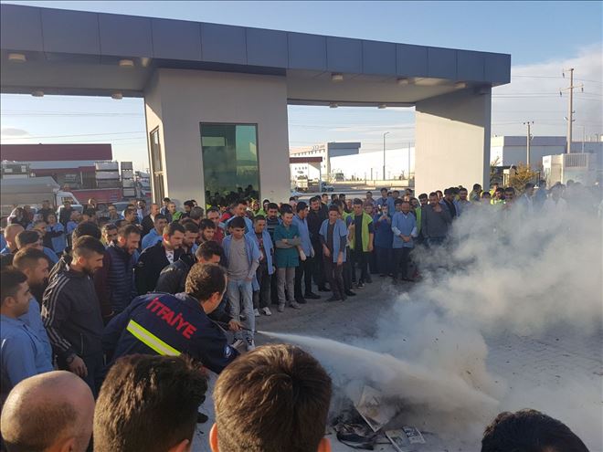 Aksaray OSB´de fabrika çalışanlarına yangın tatbikatı