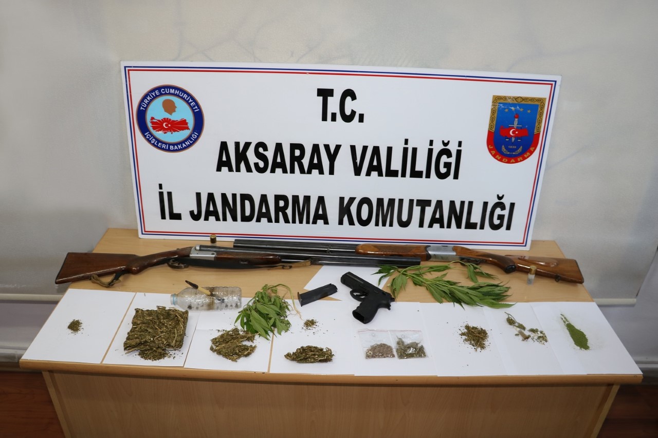 Aksaray`da Jandarma`dan  Uyuşturucu Baskını