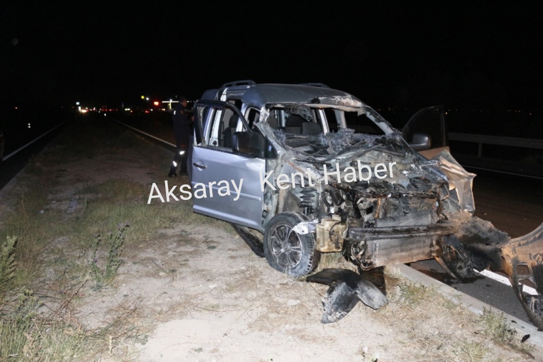 Ankara Aksaray Karayolunda meydana gelen kazada 1 kişi agir yaralandi